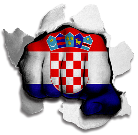 Fist Croatia Flag Logo iron on paper